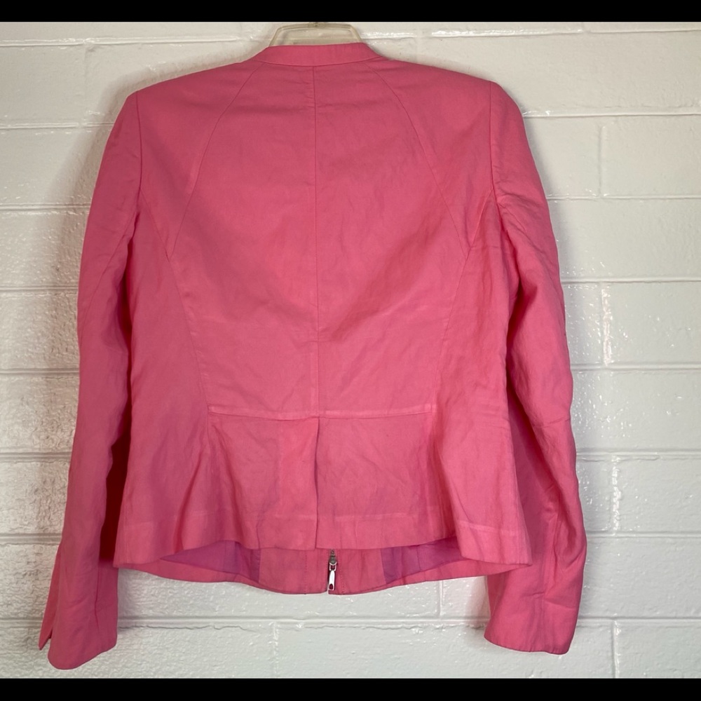 LAFAYETTE 148 New York BARBIE Pink zip front jacket, size 12, EUC - Picture 7 of 12